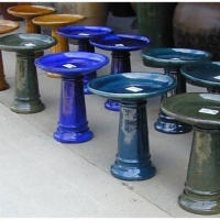 Selection of Glazed Birdbaths